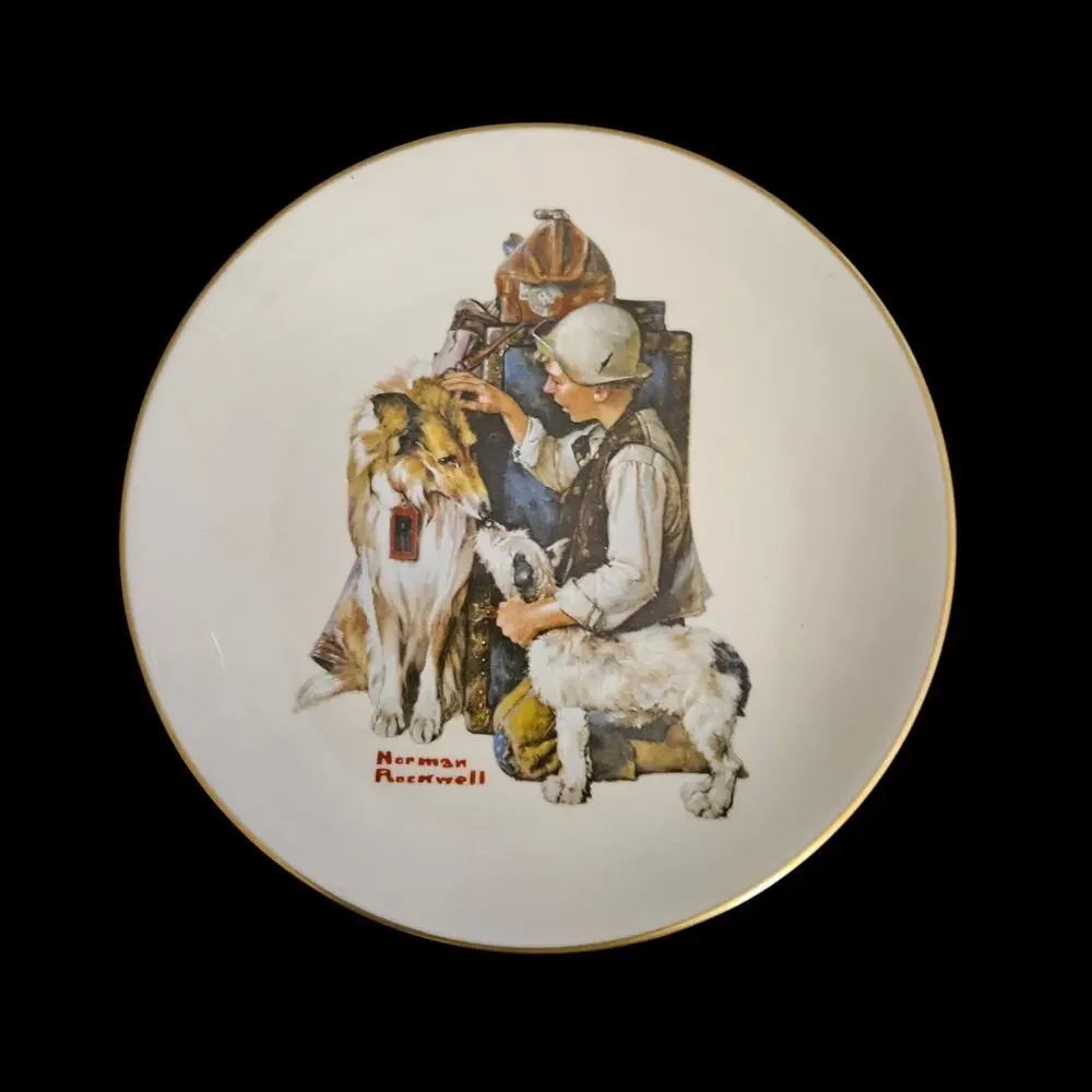 Norman Rockwell 1981 Danbury Mint Saturday Evening Post Classics Plate Set 3